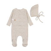 BEE & DEE 2PC PRINT WRAP FOOTIE WITH BEANIE SET